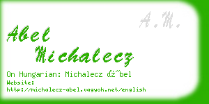 abel michalecz business card